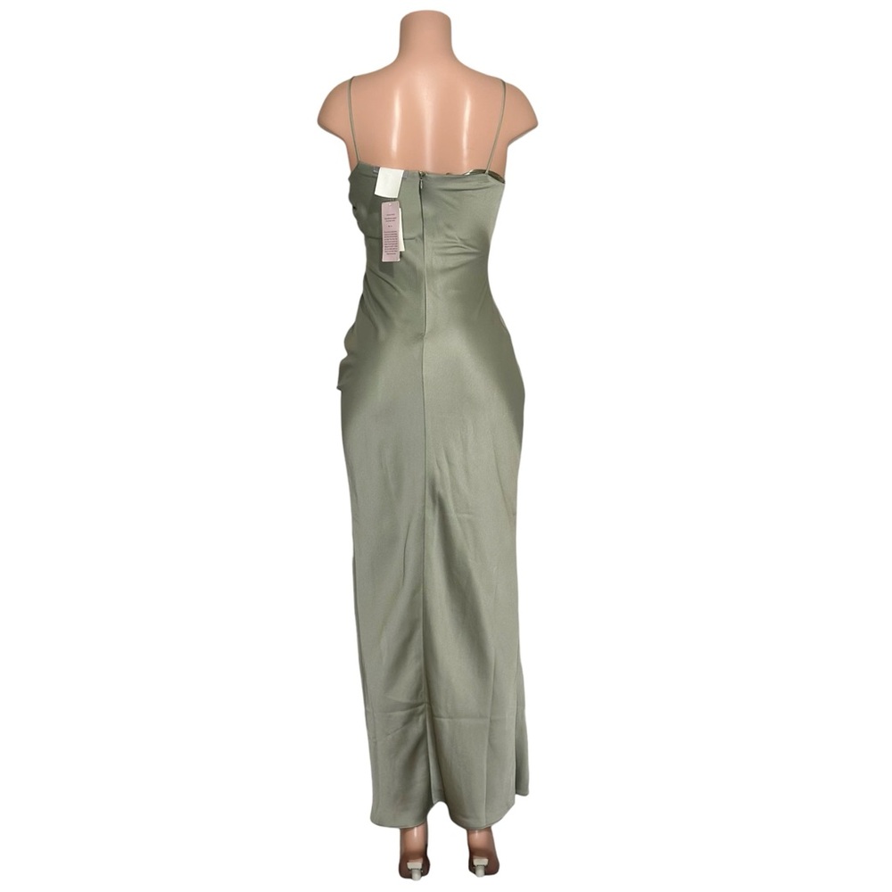 BHLDN Jennings Satin Charmeuse Gown, Moss, 0 (US) - Picture 6 of 9